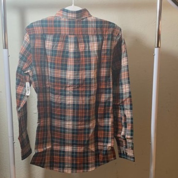 Goodthreads Men's Red/Blue Full Button Long Sleeve Plaid Shirt Small NWT - Picture 2 of 8